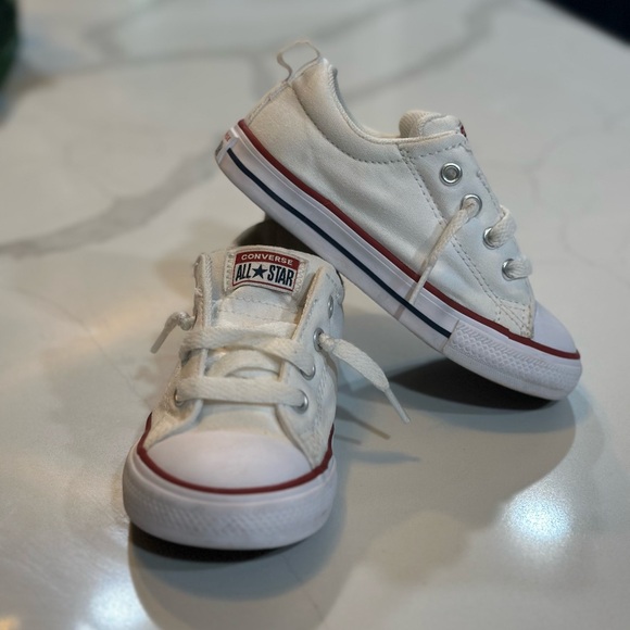 Converse Kids White Slip-On Sneakers - Picture 1 of 4